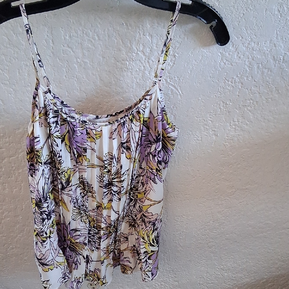 1. State Floral Camisole - Purple and Yellow